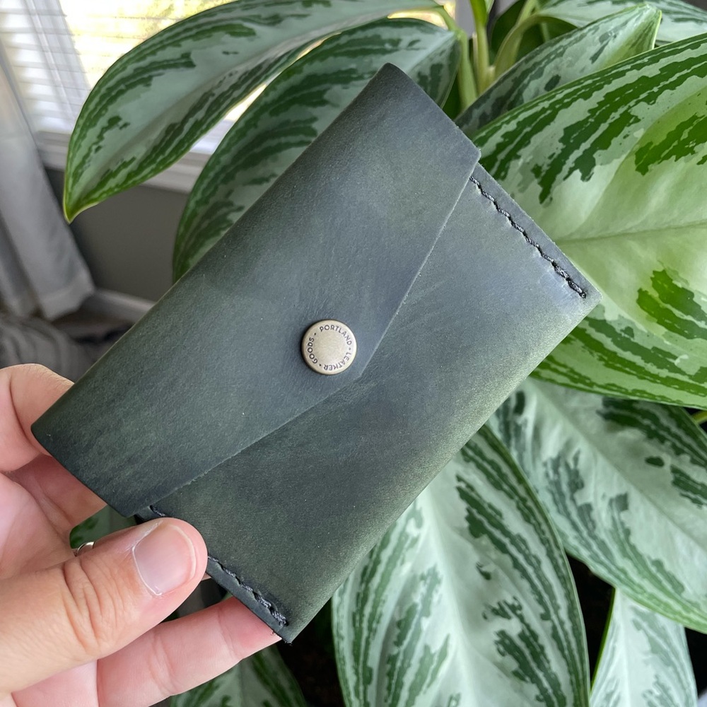 PLG Retired Brushed Green Mini Envelope Wallet